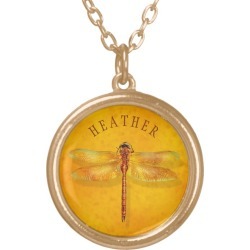 Dragonfly Trapped in Amber Sap Personalized Pretty