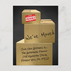 Modern Moving Boxes New Address Announcement Postcard found on Bargain Bro Philippines from Zazzle for $1.70