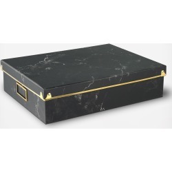 Design Ideas Marbella Paper Box - Black Design Ideas Marbella Paper Box - Black