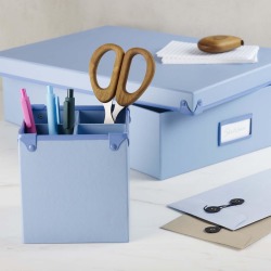 Design Ideas Frisco Paper Box - Periwinkle Design Ideas Frisco Paper Box - Periwinkle
