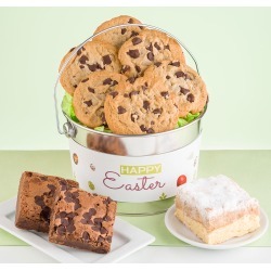 Easter Bucket Chocolate Chip Cookie Brownie and Crumb Cake Sampler