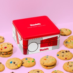 Fresh Baked Rainbow Candy Cookies - size: 2lb Signature Cookie Tin