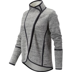 New Balance Studio En Route Jacket Womens Off White with Black