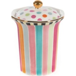 MacKenzie-Childs Ribbon & Dot Bath Canister