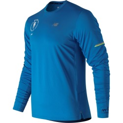 New Balance Men's NYC Marathon NB Ice 2.0 Long Sleeve Blue