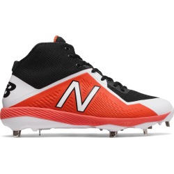 New Balance Mid-Cut 4040v4 Metal Baseball Cleat Mens Shoes Orange with Black