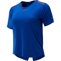 New Balance Women's Impact Run Mesh Short Sleeve Blue