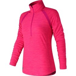 New Balance Women's Pink Ribbon Anticipate Half Zip Pink