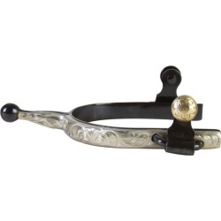 Western BS Silver Knob End Mens Spurs