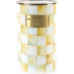 MacKenzie-Childs Parchment Check Enamel Utensil Holder