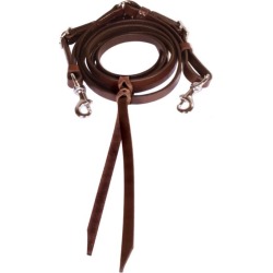 Tucker Adjustable Trail Rein w/Brass Brown