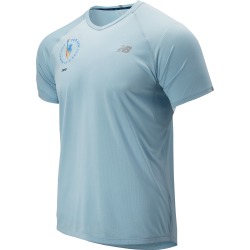 New Balance Men's 2019 NYC Marathon Impact Run Mesh Short Sleeve Blue