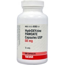 Hydroxyzine Pamoate 50mg Capsule 500 Count