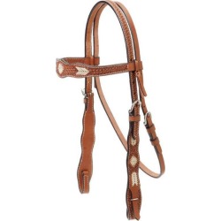 CO Saddlery Basket Shaped Headstall w/Buck Stitch