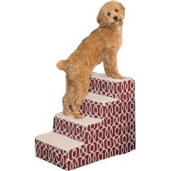 Pet Gear Trellis Print Pet Step IV Dark Cranberry