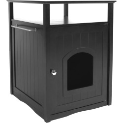 Merry Products Cat Washroom Night Stand Black