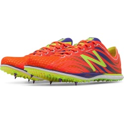 New Balance Women's LD5000v3 Spike Shoes Orange with Purple & Green