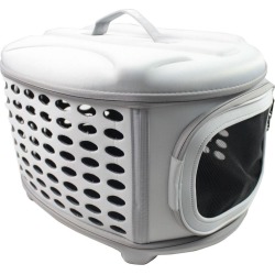 Pet Life Circular Military-Grade Pet Carrier Gray
