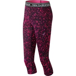 New Balance Women's Pink Ribbon Printed Accelerate Capri Pink with Black