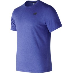 New Balance Men's Heather Tech Short Sleeve Blue
