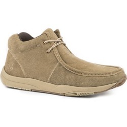 Roper Mens Clearcut Slipl-On Tan Suede Shoes 10