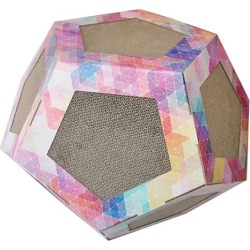 Pet Life Octagon Collapsible Puzzle Cat Scratcher