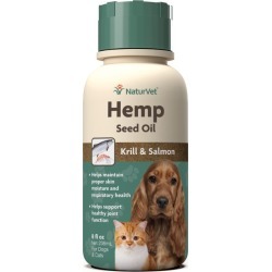 NaturVet Hemp Seed Oil Krill/Salmon for Pets 8oz