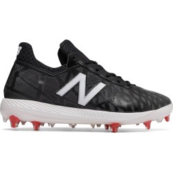 New Balance Low-Cut COMPv1 TPU Baseball Cleat Mens Shoes Black with White & Red