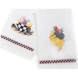 MacKenzie-Childs Chicks & Eggs Guest Towels - Set of 2