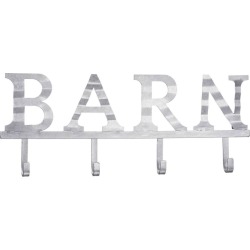 Corrugated Metal 4 Hook Sign Barn