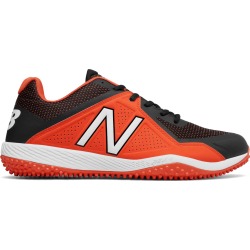 New Balance Low-Cut 4040v4 Turf Baseball Cleat Mens Shoes Orange with Black