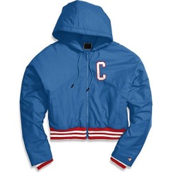 Champion Life Women's Filled Fashion Jacket, Block Logo Blue Jay L