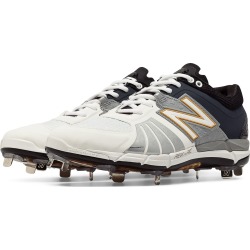 New Balance Playoff Pack Low-Cut 3000v2 Metal Cleat Mens Shoes White with Black & Silver