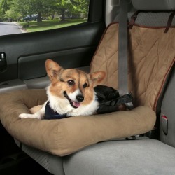 Solvit Car Cuddler Bucket Seat Cover Dog Bed Tan