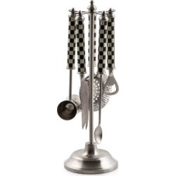 MacKenzie-Childs 3260 Bar Tool Set - Courtly Check