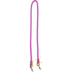 Triple E Nylon Extra Long Trail Rein Hot Pink