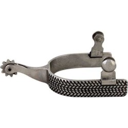 Western SS Rope Wide Rosebud Mens Spurs