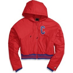 Champion Life Women's Filled Fashion Jacket, Block Logo Scarlet M