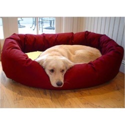 Majestic Pet Sherpa Bagel Dog Bed XL Burgundy