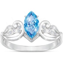 Sea Of Love Swiss Blue Topaz And Diamond Women's Ring found on MODAPINS