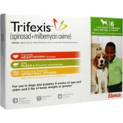 Trifexis Chewable Tablets for Dogs 20-40lbs 6 Mont