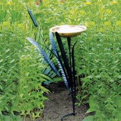 Cattail Birdbath Single
