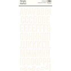 Warm White Foam Alpha Stickers - Simple Stories - PRE ORDER