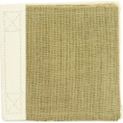 Burlap 6 x 6 Stitched Scrapbook - Canvas Corp