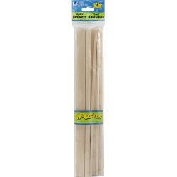 Natural Assorted Widths 10/Pkg - Woodsies Square Dowels 12"