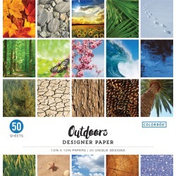 Outdoors - Colorbok 68lb Designer Single-Sided Paper 12"X12" 50/Pkg