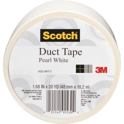 Pearl White - Scotch Solid Color Duct Tape 1.88:x20yd