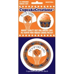 Basketball 32/Pkg - Standard Baking Cups
