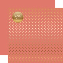 Peony Gold Foil Dot Paper - Spring Gold Foil 2018 - Echo Park