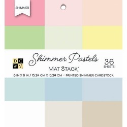 Shimmer Pastels Solid - DCWV Single-Sided Cardstock Stack 6"X6" 36/Pkg